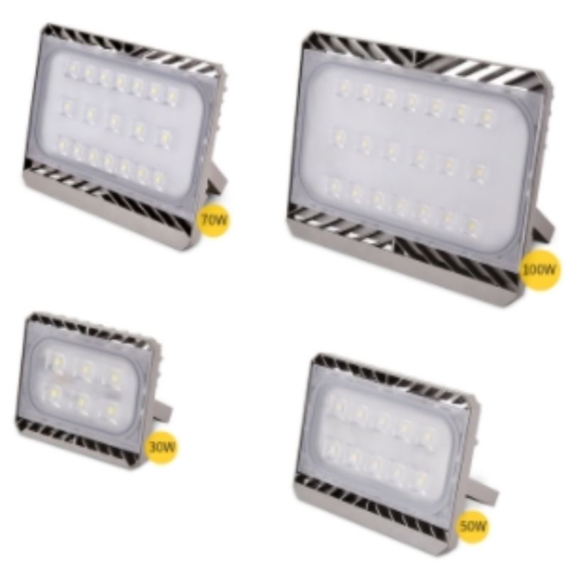 Alta calidad blanco frío IP65 exterior impermeable aluminio 30W 50W 70W 100W LED luz de inundación